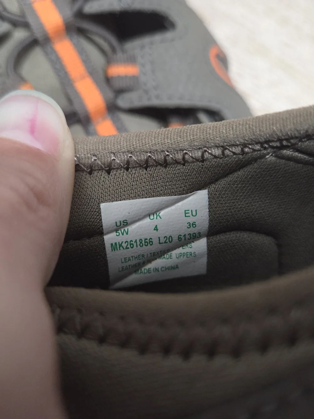 Merrell Kids' Grey and Orange Closed-Toe Sandals